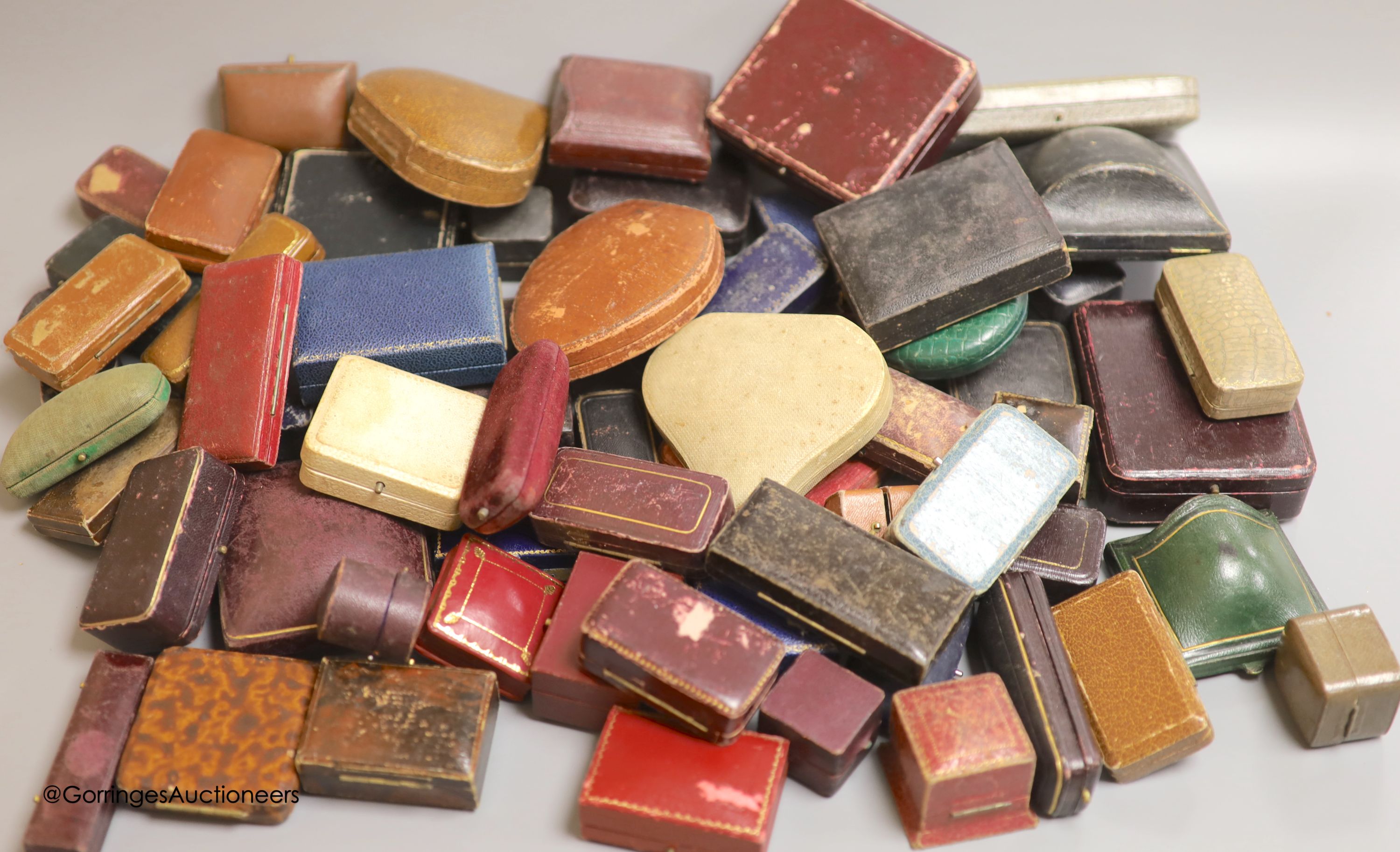 A large quantity of assorted jewellery boxes, including Asprey and S.J. Phillips.